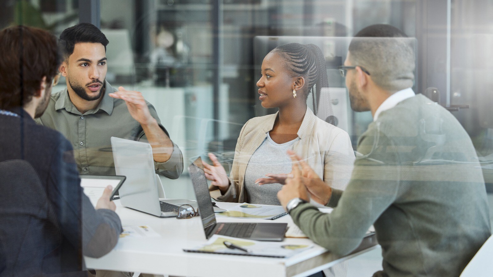 Business people in discussion in the office