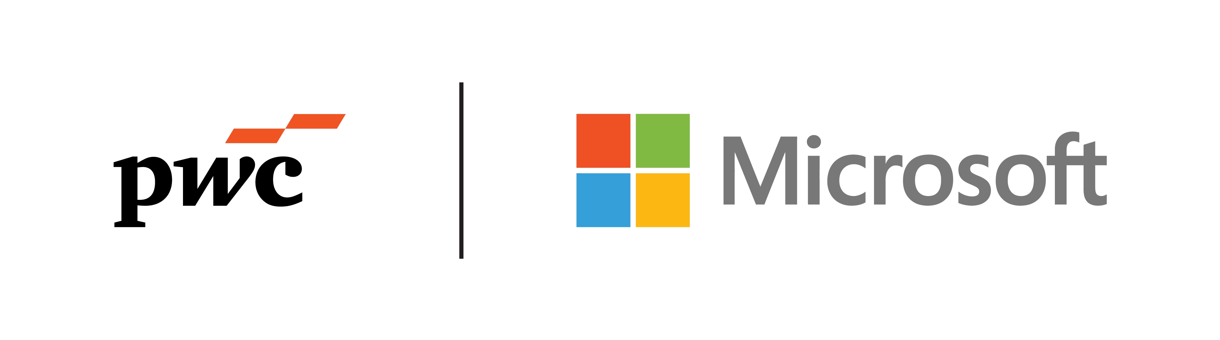 pwc and microsoft logos