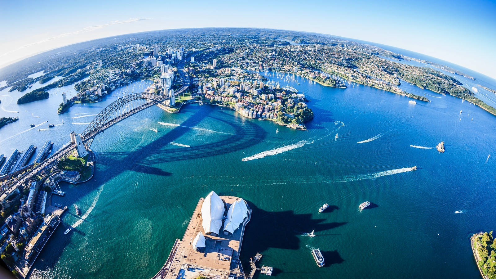 Aerial view of Sydney cityscape, Sydney, New South Wales, Australia