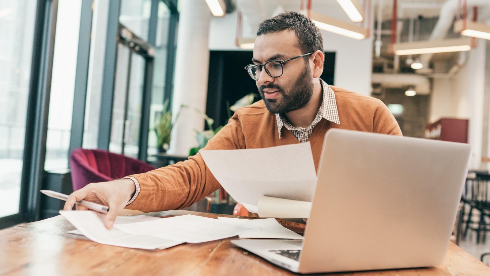 Accountant working with tax filling