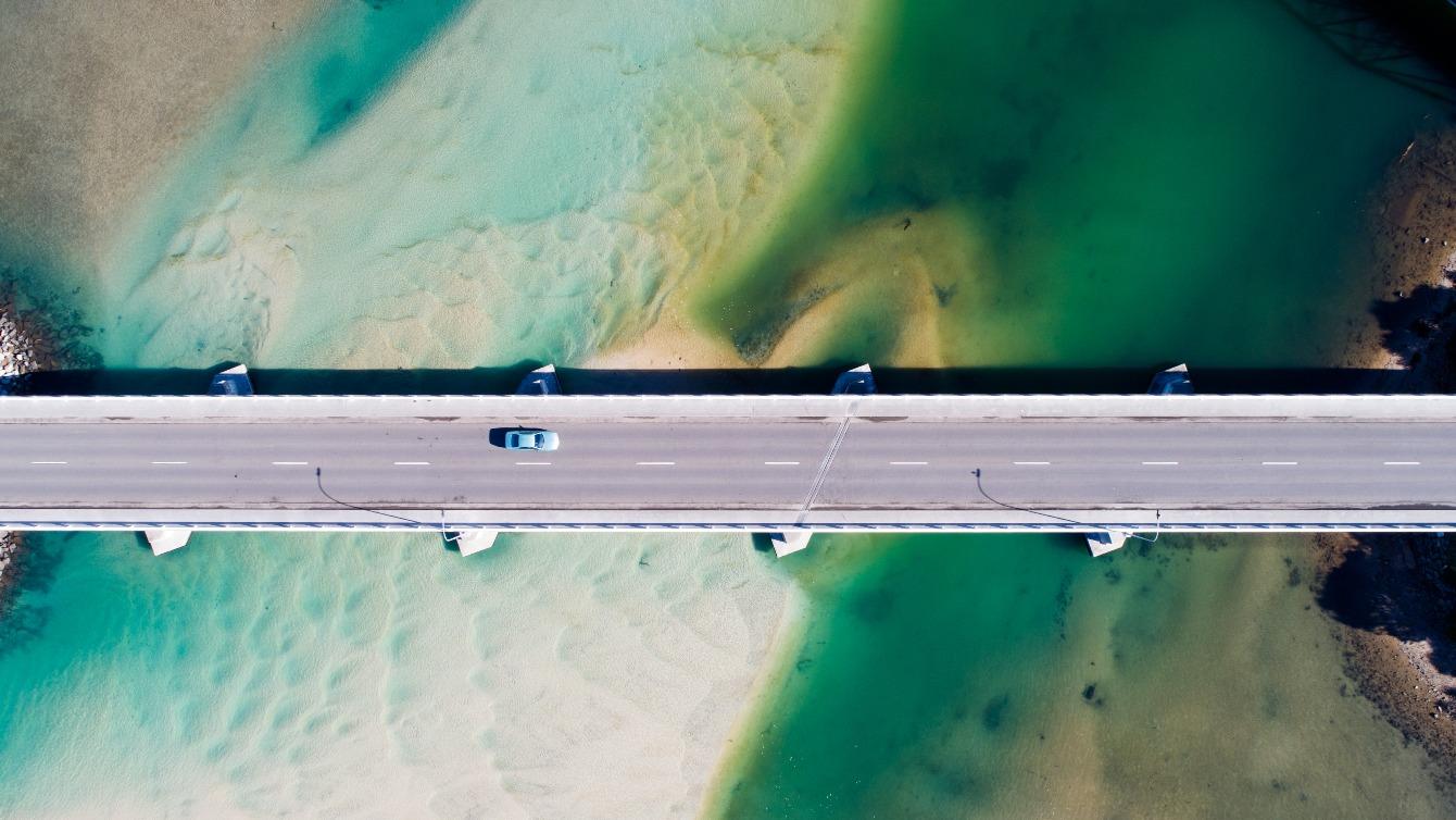 2025-26 Tasmanian Budget hero image: Aerial view of dam in Tasmania